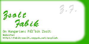 zsolt fabik business card